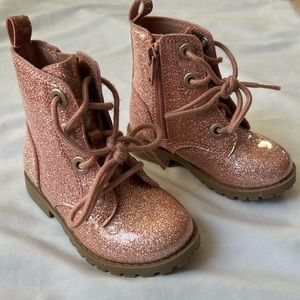 Old Navy Pink Glitter Toddler Boots - Size 5